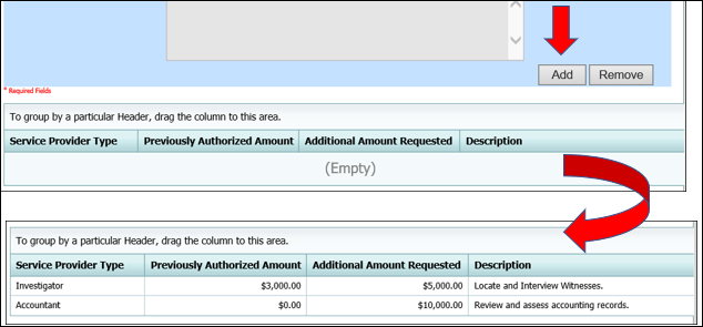BudgetAUTH - Authorization Requests grid