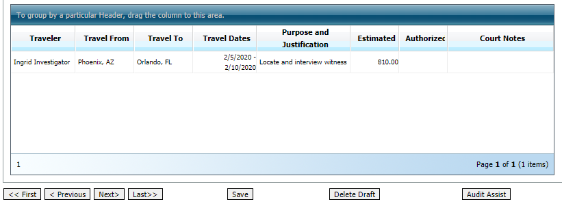 Travel Auth - Add